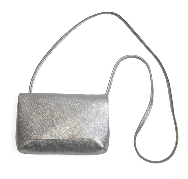 SOFT CORD SADDLE BAG SILVER