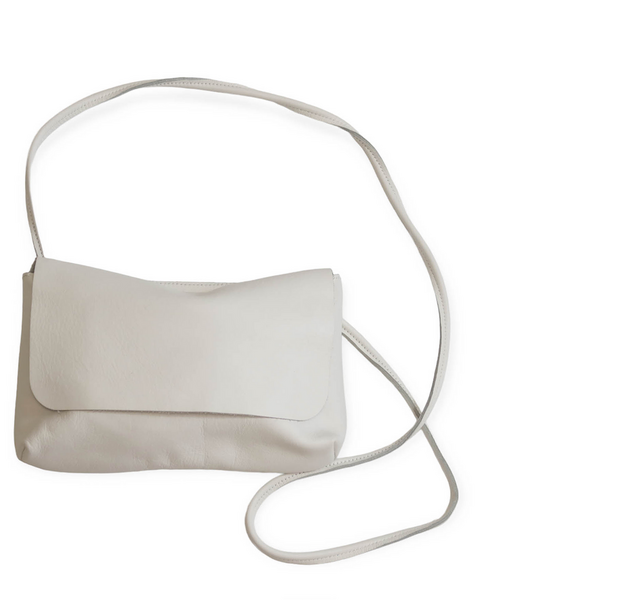 SOFT CORD SADDLE  BAG  WHITE 