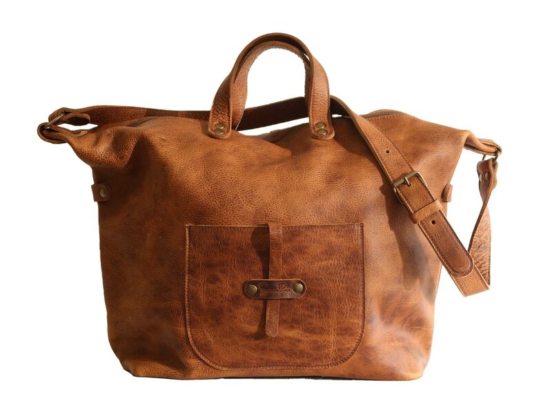 BIGSHOPPER MOMMYBAG VINTAGE TAN full grain 
