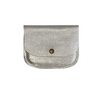 SADDLE ZIPPER CARD WALLET SILVER