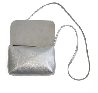 SOFT CORD SADDLE BAG SILVER