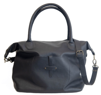 BIGSHOPPER MOMMYBAG APPLE LEATHER BLACK 🍎
