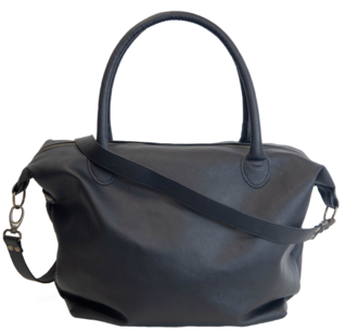 BIGSHOPPER MOMMYBAG APPLE LEATHER BLACK 🍎