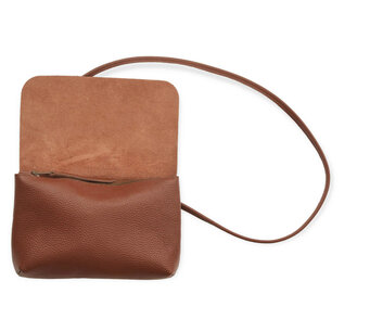 SOFT CORD SADDLE BAG CHOCOLATE BROWN