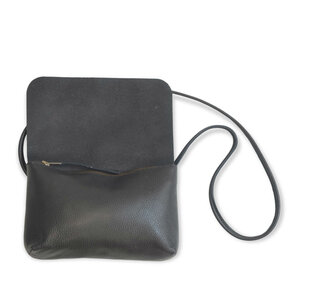 SOFT CORD SADDLE  BAG BLACK
