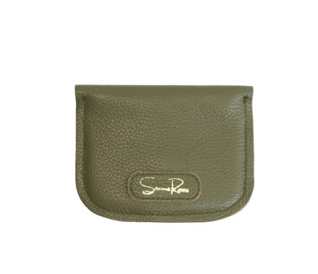 SADDLE ZIPPER CARD WALLET OLIVE 