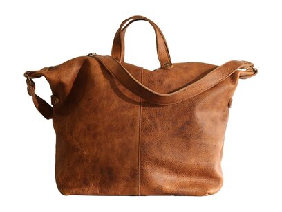 BIGSHOPPER MOMMYBAG VINTAGE TAN full grain 