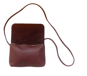 SOFT CORD SADDLE BAG BURGUNDY