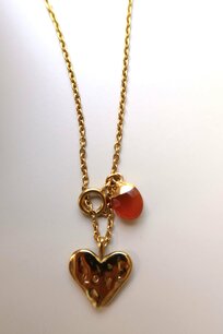 LOVE HAMMERED HEART NECKLACE 